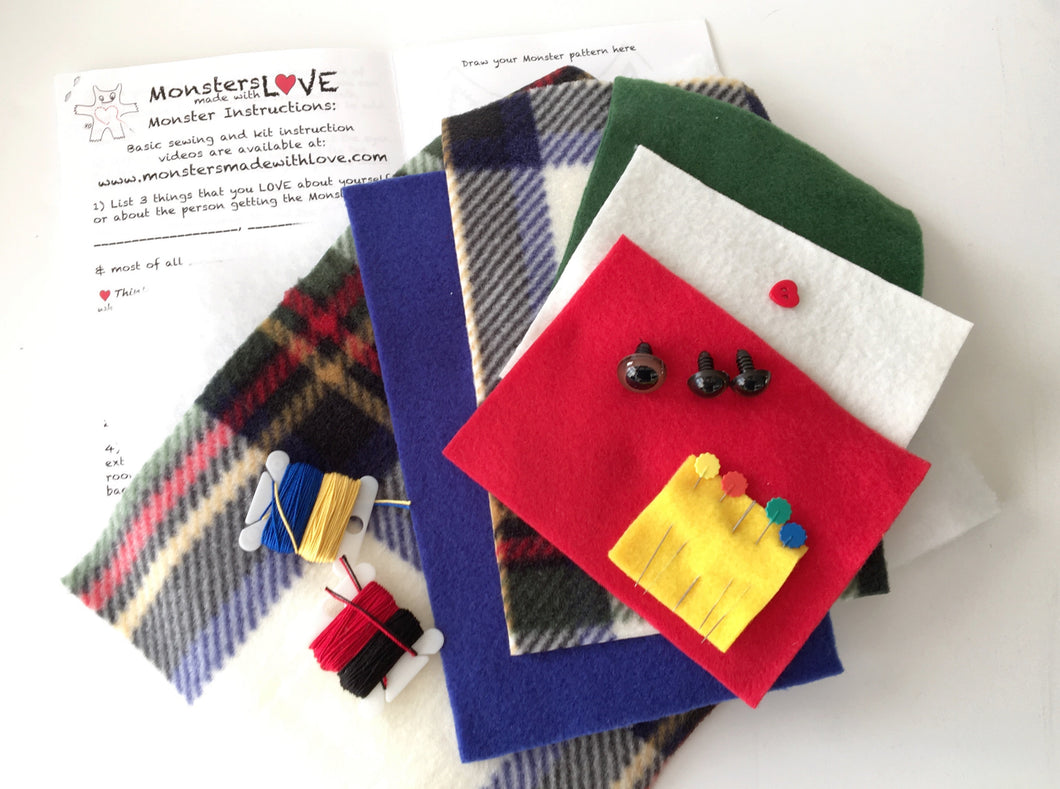 It's Sew Easy To Create Your Own Monster Kit - Dad Plaid