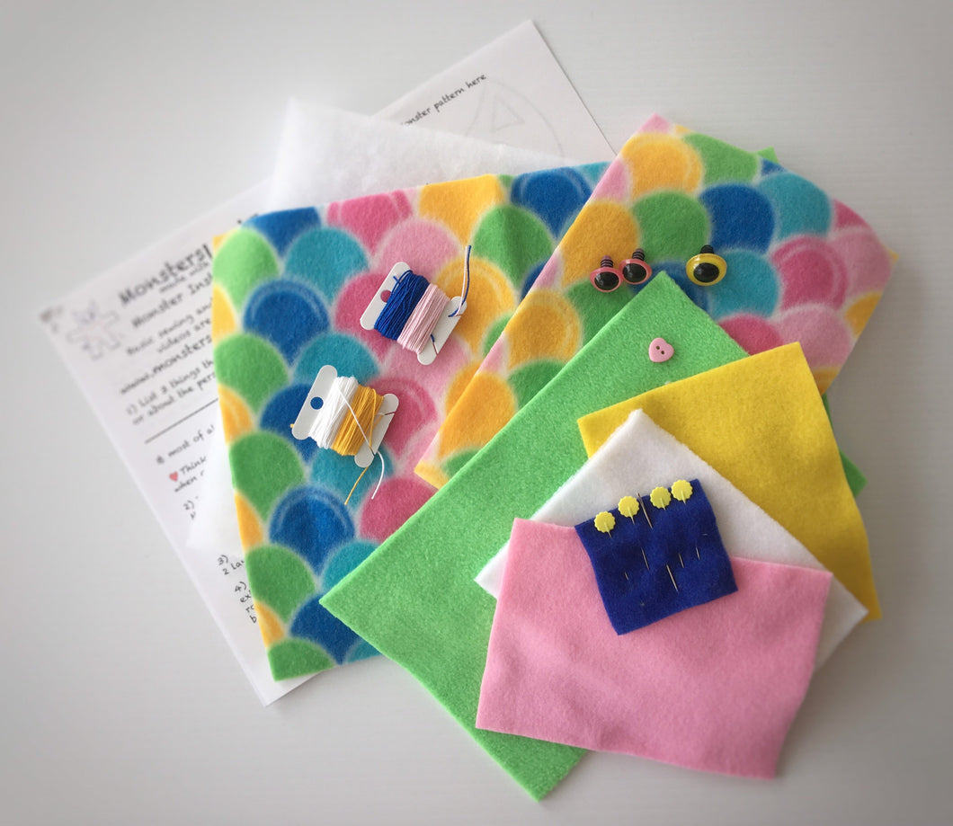 It's Sew Easy to Create Your Own Monster Kit - Pastel Mermaid